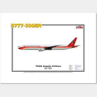 Boeing B777-300ER - TAAG Angola Airlines (Art Print) Posters and Art